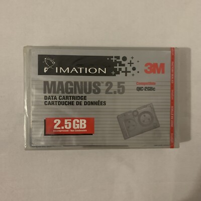 Brandneu Versiegelt Imation Magnue 2.5 Datenkassette 2.5gb Unkomprimiert 3M