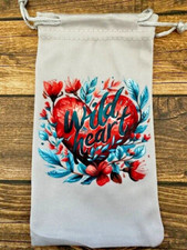 Soft Eye Sunglasses Gray Accessory Pouch Pull Top Portable Wild Heart Floral
