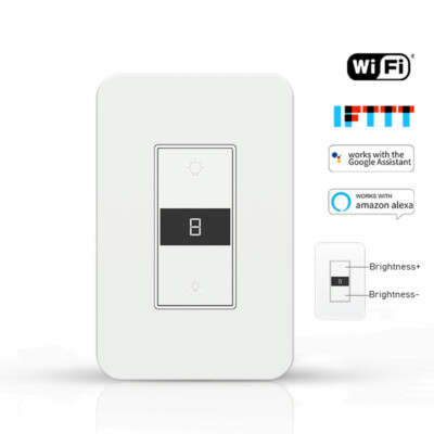 Smart Home Dimmer Light Switch WiFi in wall Remote Control for Alexa Google USA