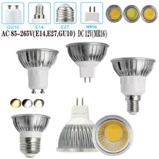 COB 9W 12W 15W Led Spotlight 85-265V GU10 E27 E14 Blub Lamps MR16 12V Downlights