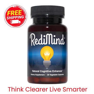 RediMind Cognitive Support Supplement | Natural, Vegan, Non-GMO | 01/2027 Expiry