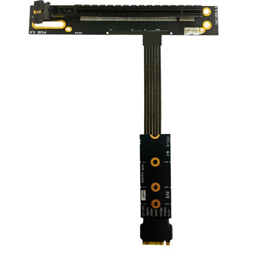 New 64Gbps PCIe 4.0 X4 90° PCI-E 16X to M2 M.2 for NVME SSD Riser Cable Gen4 /3 - Picture 2 of 3