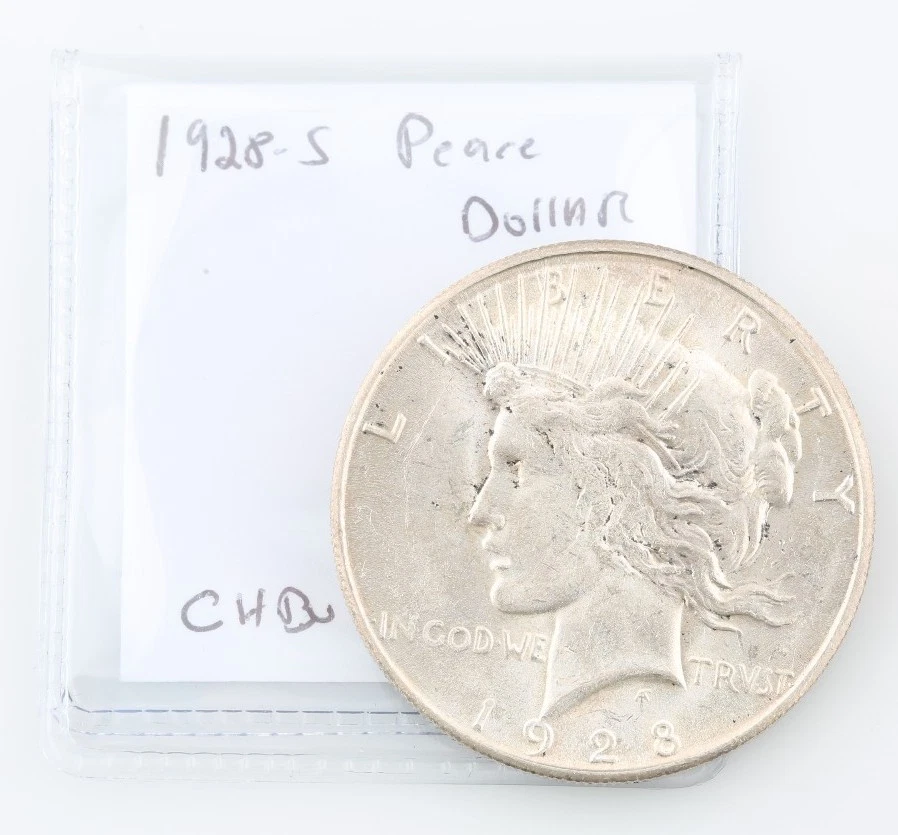 1928-S $1 Peace Dollar, Choice BU, Terrific Eye Appeal, Full Mint Luster - Image 3 of 3