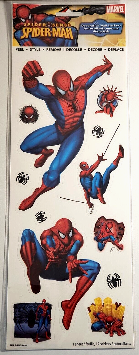 MARVEL SPIDER-MAN Decorative Removable Wall Stickers - 12 pieces