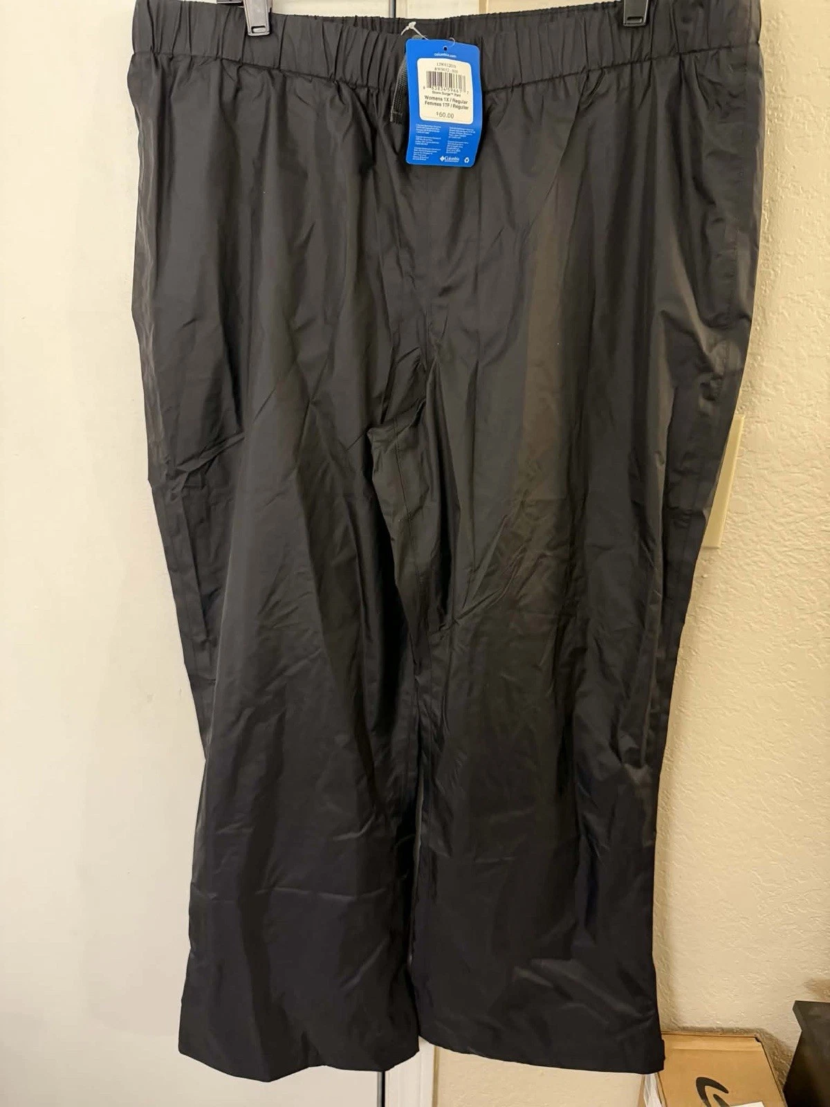 Columbia Pants Women’s 1X Black Omni Tech Waterproof Breathable Storm Surge