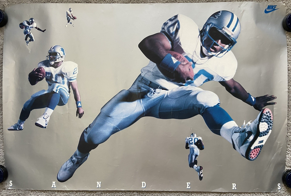 Vintage/Original Nike POSTER - Barry Sanders - 24