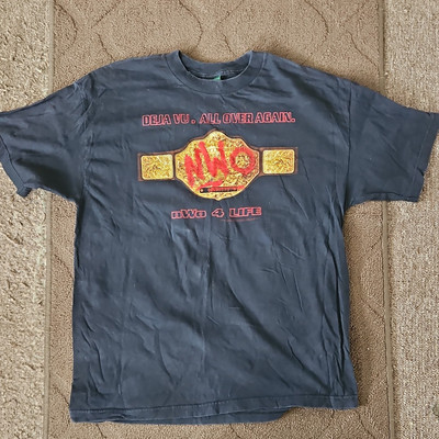 Rare Vintage 1998 NWO WCW Deja Vu nWo 4 Life Double Sided  Shirt Size XL Hogan