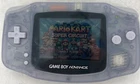 Game Boy Advance MODEL#AGB-001 W Mario Kart Super Circuit Glacier- Works Great