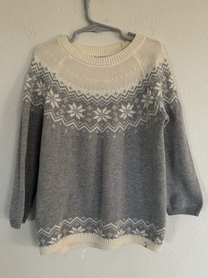 Me & Henry Fairisle Igloo Sweater - Grey Size 6/7