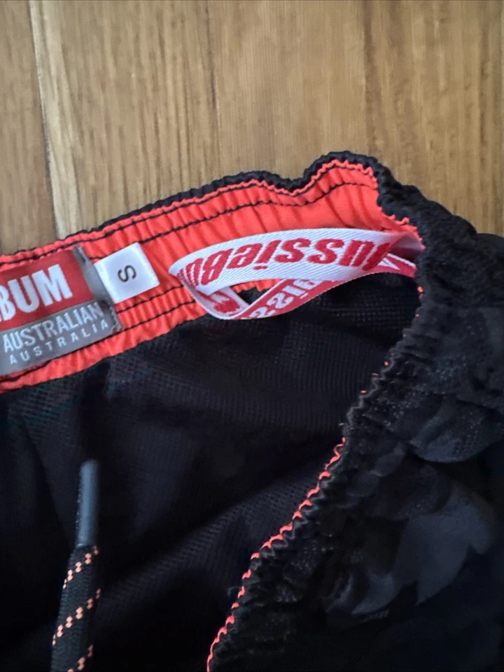 AussieBum Swim Trunk Shorts Men's Line Black /Orange Size S - Image 4 of 4