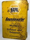 Vintage Napa Soundmaster Steel Metal Advertising Display Sign