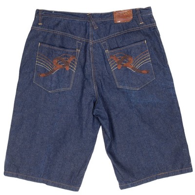 VINTAGE ROCA WEAR BAGGY BLUE DENIM SHORTS 2000S SIZE 40