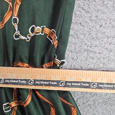 zara green chain dress Zara Elegant Green Satin Dress with Chain