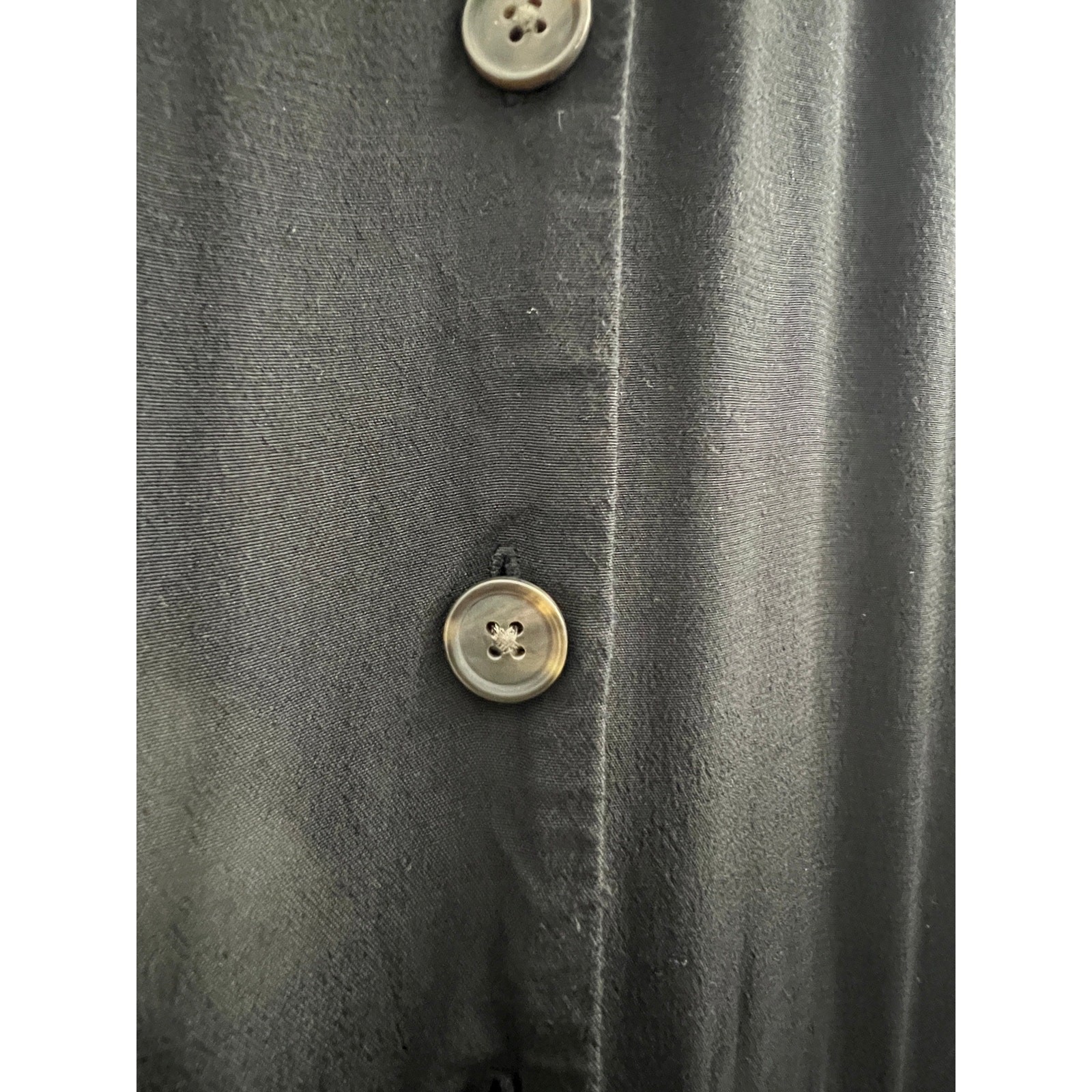 GAP Rounded Neck Button Front Black Cap Sleeve Fl… - image 4