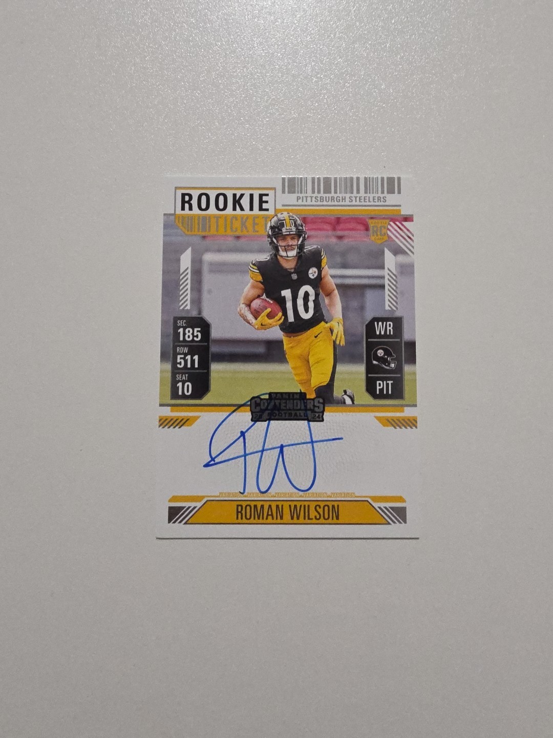 2024 Panini Contenders - Rookie Ticket RPS Roman Wilson #124 Red Zone Ticket