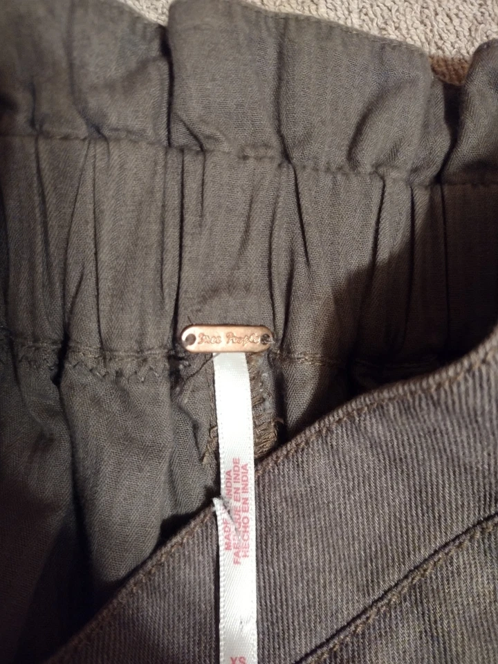 Pantalones Cortos Free People Talla XS Mujer Azul Horizon Parcheado Floral Bordado Encaje Foto 3 de 4