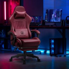 Gaming chair Ergonomic Gaming armchair Desk chair PC Footrest loudspeaker Music 2