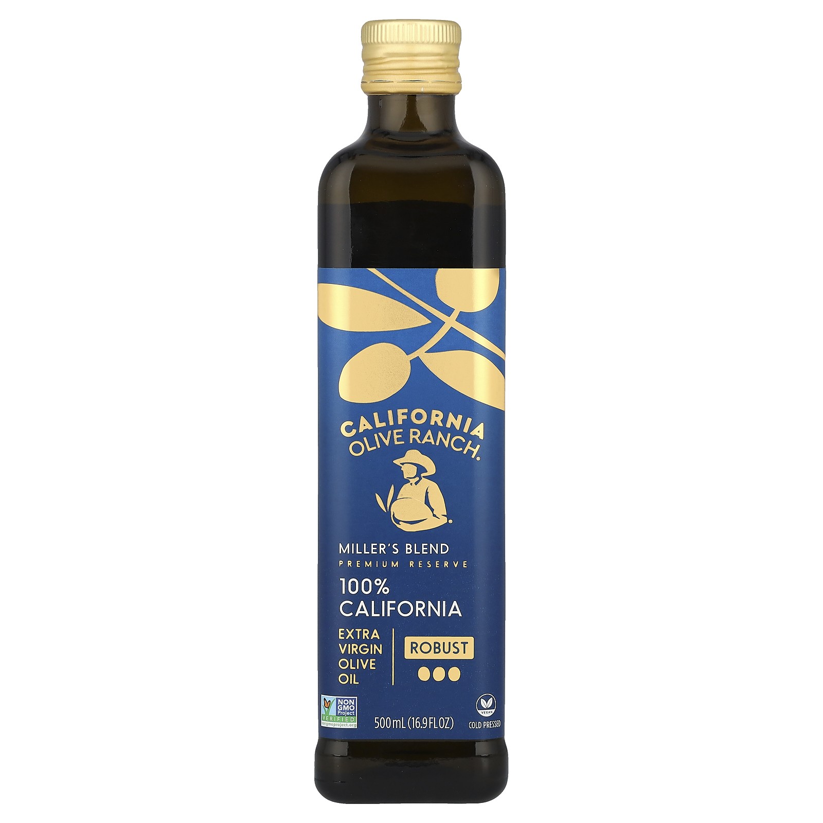 100% Калифорнийское оливковое масло первого отжима, смесь Millers, 16,9 жидких унций (500 мл)