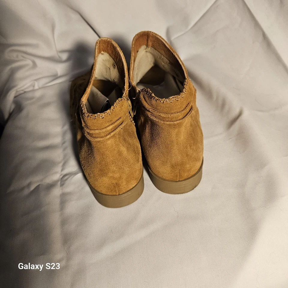 Coolway Botines con Cremallera al Tobillo Gamuza Beige Tostado Puntera Abierta EU 41 Mujer’s 10 Foto 4 de 4