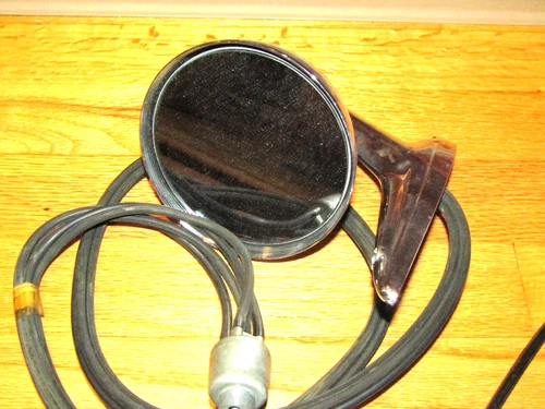 Antique Car Side Mirror Vacuum New Old Stock New condition. Nice Chrome