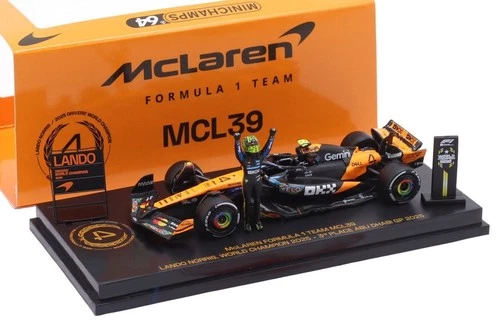Minichamps  McLaren MCL39 Abu Dhabi GP 2025 Champion - Lando Norris - 1/64 Scale