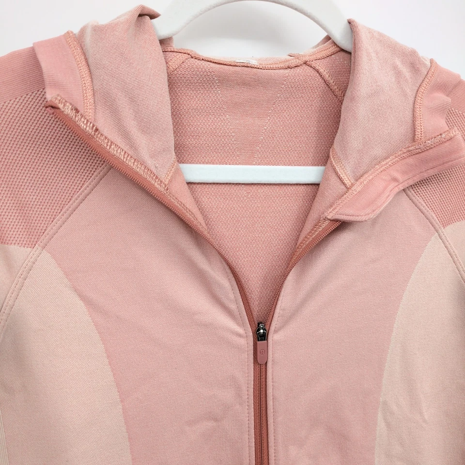 Chaqueta Lululemon Ebb to Train Rosa Con Capucha Cremallera Completa Talla 6 Athleisure Informal Foto 3 de 4