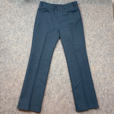 Vtg 70s Levi's STA-PREST Blue Pants Bootcut Flare Talon 42 Zip Size 34 x 32