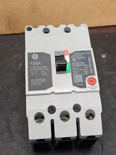 GE TEYL3125B 125AMP CIRCUIT BREAKER, 3P, 480V