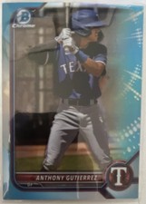 2022 Bowman Draft - Chrome Anthony Gutierrez #BDC-110 Sky Blue Refractor (RC)