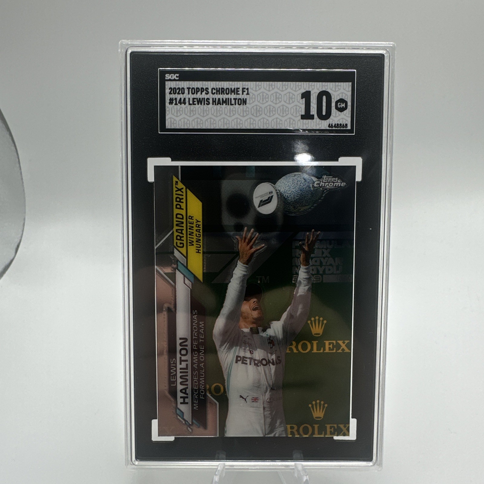 LEWIS HAMILTON 2020 Topps Chrome Formula 1 SGC 10 GEM MINT F1