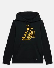 Nike Los Angeles Lakers Boys Club Hoodie Black NBA XL BNWT