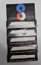 Stainless Steel Utility Knife Blade Craft Cutter 4 H Blades 0.49 Plg Lot Of 5