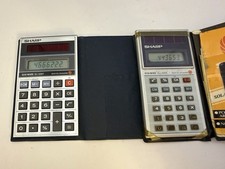 Lot of 2 Vintage Sharp ELSI Mate Solar Calcul...