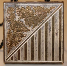 Vintage Ponds? Powder Compact Gold Silver Tone with Puffs