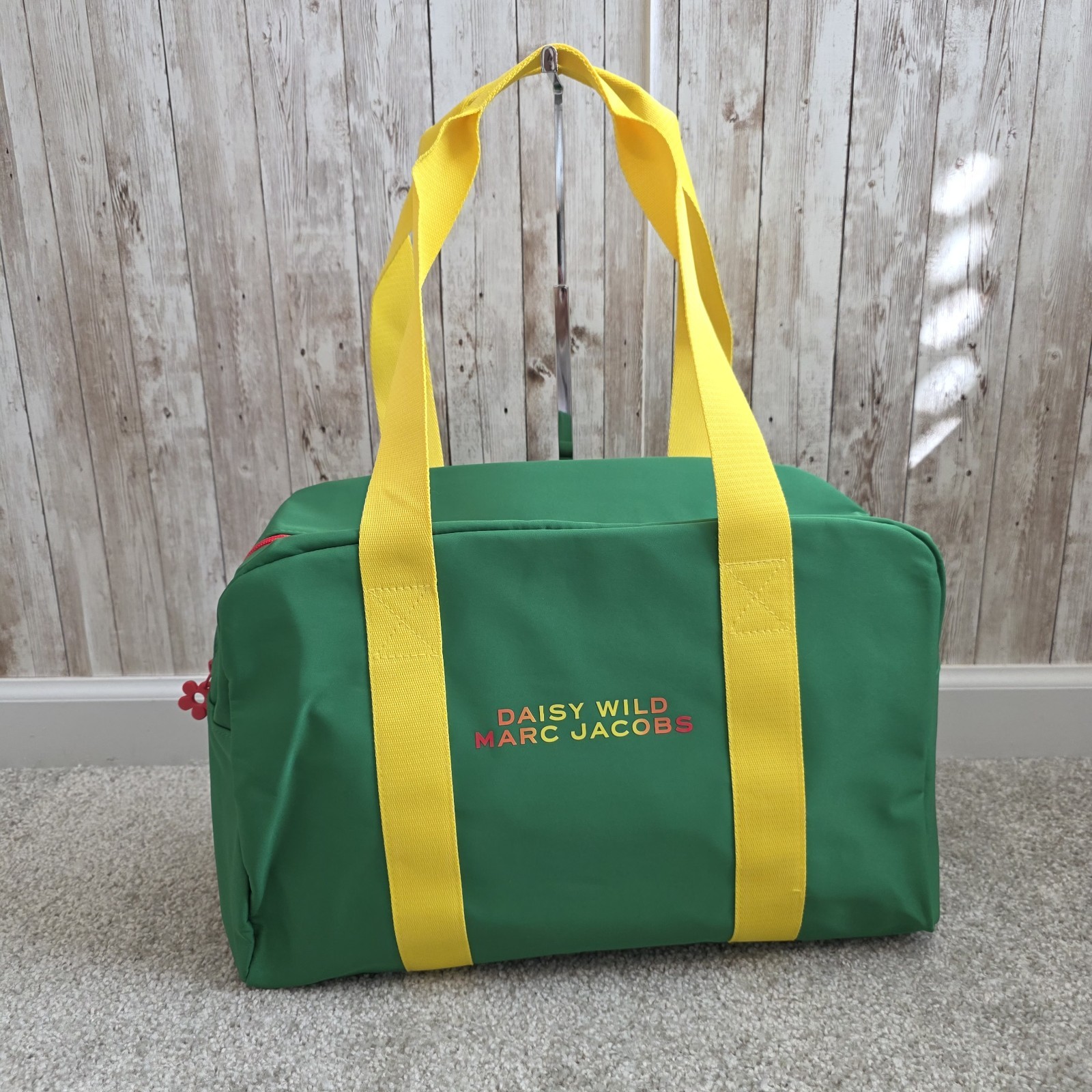 Marc Jacobs Daisy Wild Green Top Duffle Bag NEW Tote Gym Bag