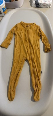 Kyte Baby 0-3 Months Brown Footed Sleeper 2 Way Full Zip Long Sleeves