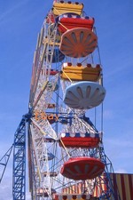 35mm Slide - Big Wheel Fairground Ride, Skegness, 1980s