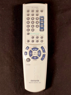 Genuine Original Aiwa Rc-zas05 Audio System Remote Control