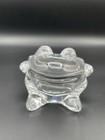 Clear Hand Blown Art Glass Crystal Frog Toad Votive Tea Light Candle Holder EUC — photo 4