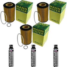 3x filtr oleju MANN-FILTER HU 942/1 x + 3x LIQUI MOLY Cera Tec 3721