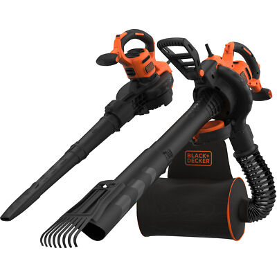 BLACK+DECKER 3-in-1 Elektro-Laubsauger BEBLV301-QS, Laubsauger/Laubbläser