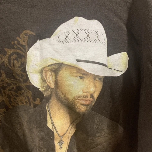 Men’s 2XL brown Short Sleeve Toby Keith Biggest And Baddest Tour T Shirt