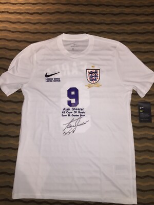 England Football Shirt Limited Edition Alan Shearer UK