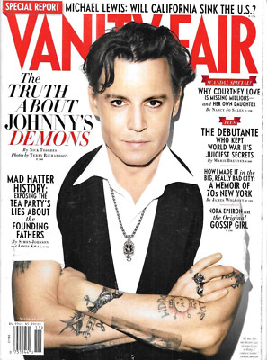 Vanity Fair Magazine Johnny Depp Elizabeth Warren Courtney Love Tea Party 2011