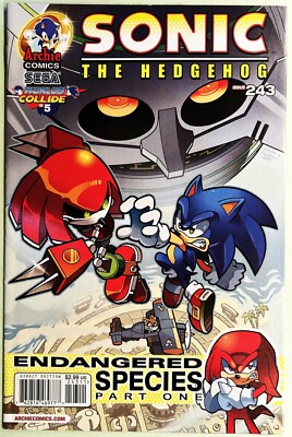 SONIC HEDGEHOG Comic Book Issue 243 Jan 2013 ENDANGERED SPECIES PT 1 ...