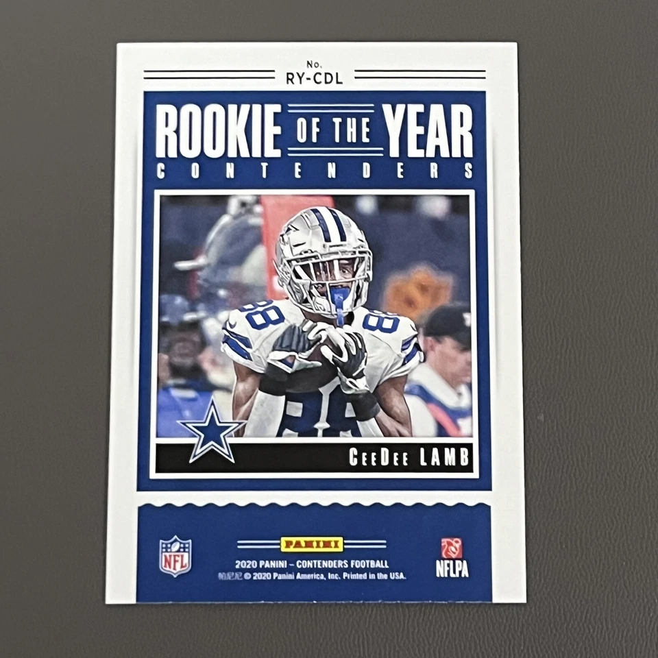 2020 Panini Contenders CeeDee Lamb Rookie of the Year RC #RY-CDL Dallas Cowboys - Image 4 of 4