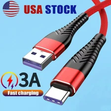 Braided USB Type-C USB-C to USB-A Fast Charge Cable Cord Charger Charging Sync