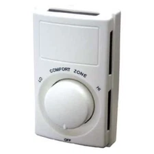 Qmark Wall Mount Thermostat, Snap Action, Double-Pole, 22 Amp, 120V-240V, Whi...