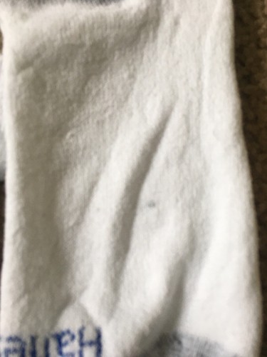 Hanes Boys Crew Socks 8 Pairs Unknown Size White Gray Red - Picture 9 of 9