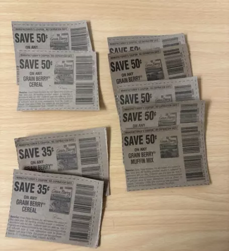 Grain Berry Cereal & Muffin Mix Coupons - NO EXPIRATION Date